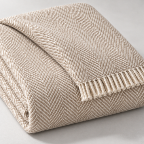 Elara Herringbone Throw — carousel texture detail