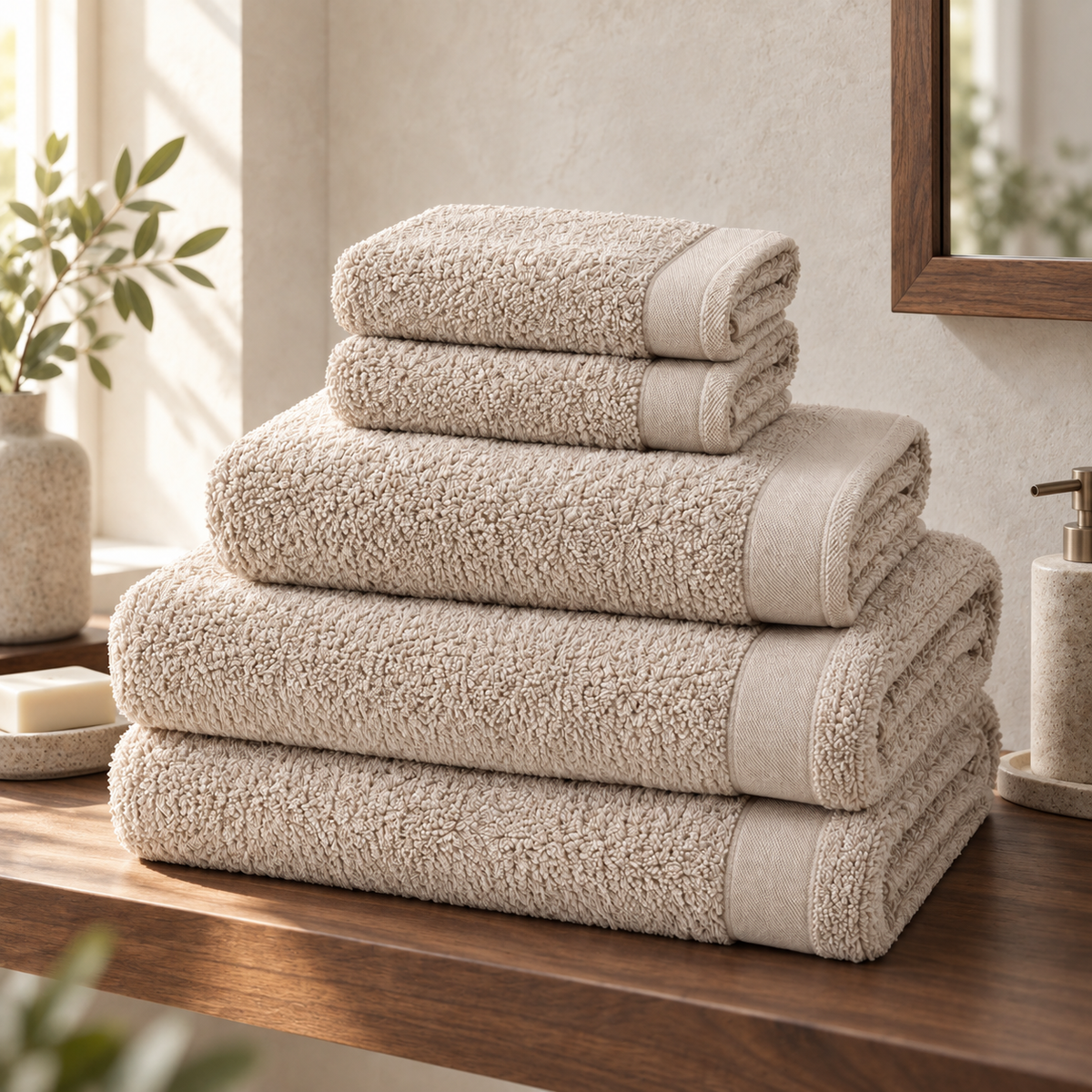 Liora Spa Towel Set — carousel in-room use