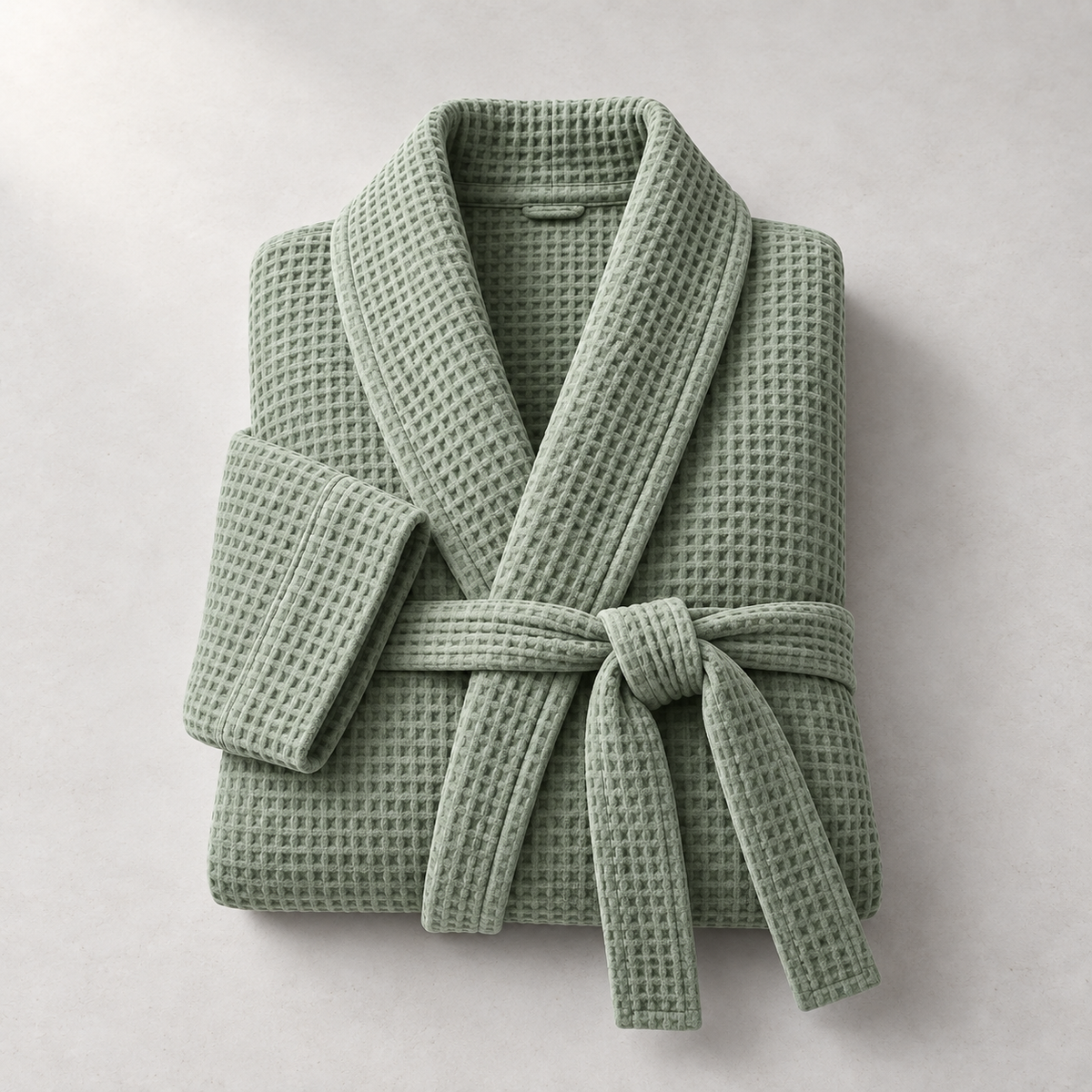 Mavi Waffle Robe — carousel construction / scale
