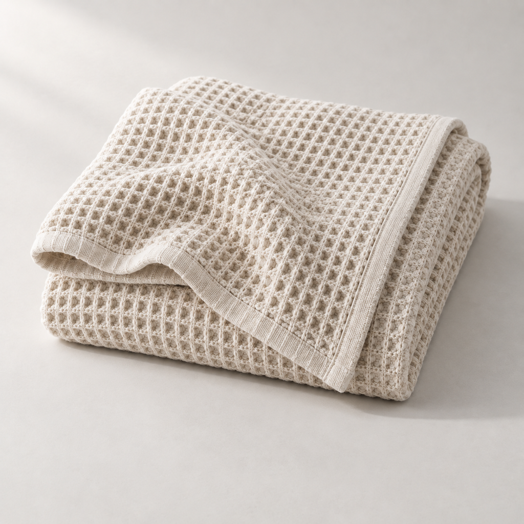 Niva Waffle Throw — carousel construction / scale