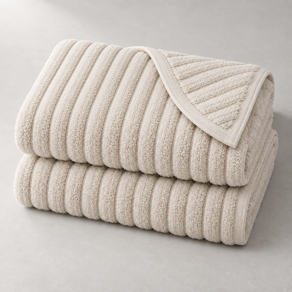 Rina Rib Bath Sheet Set — carousel construction / scale