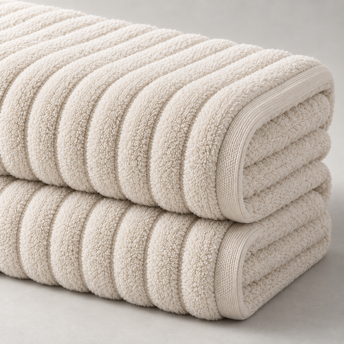 Rina Rib Bath Sheet Set — carousel texture detail