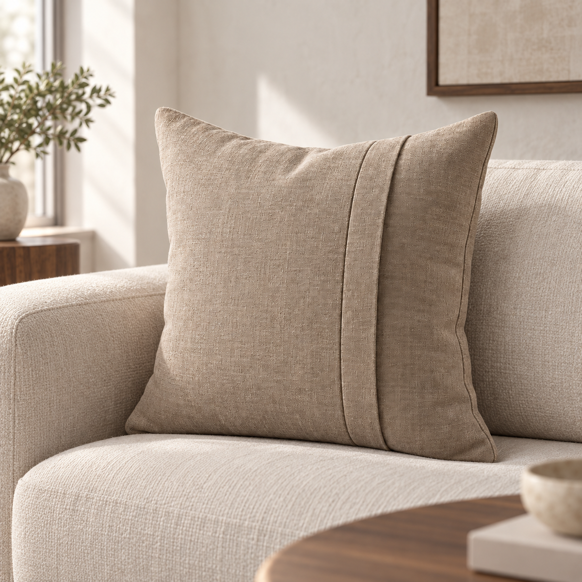 Sola Pleat Cushion — carousel in-room use